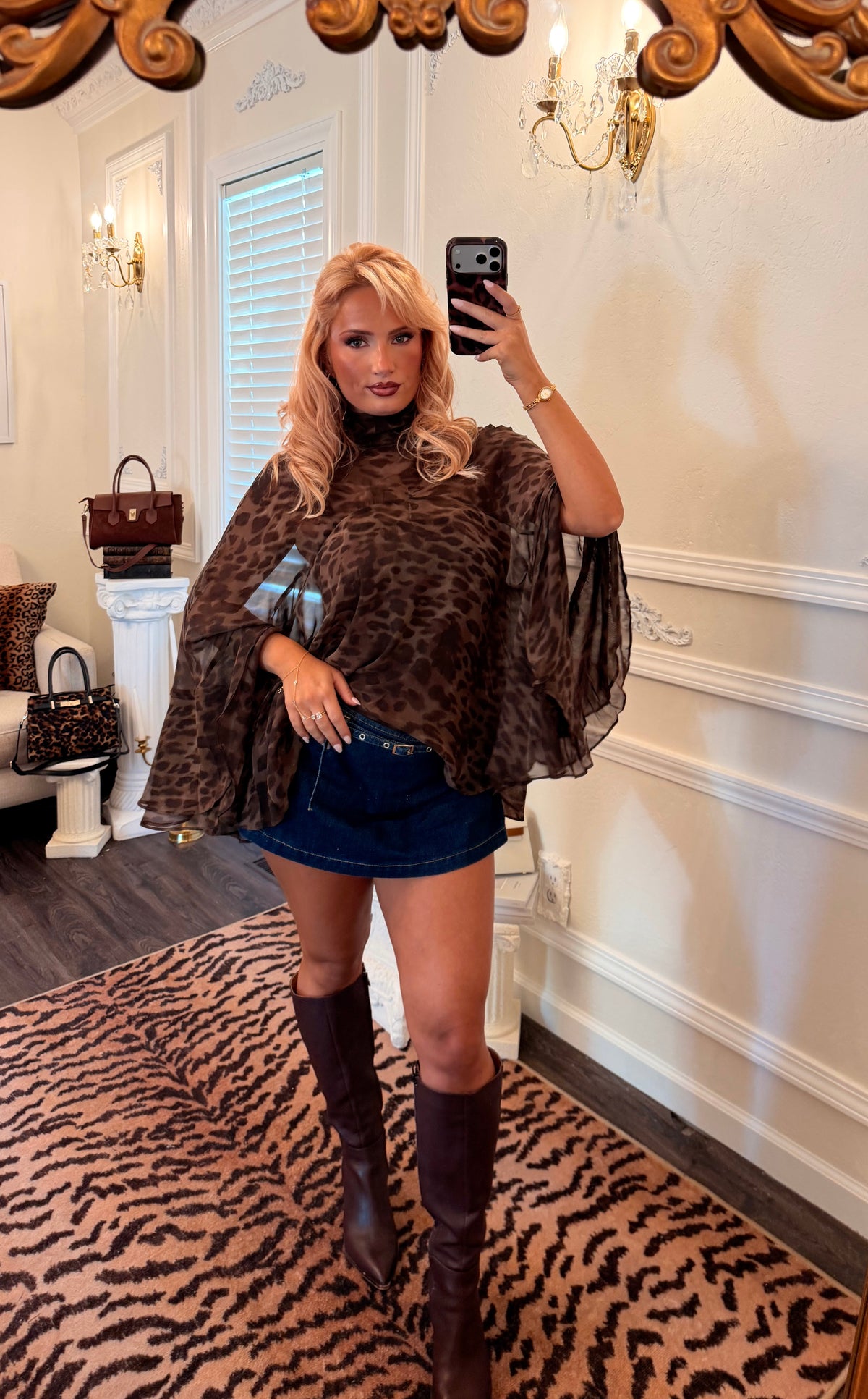 The Saint-Honoré Leopard Chiffon Top