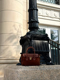 Load image into Gallery viewer, The Blair Suede Handbag — Cognac
