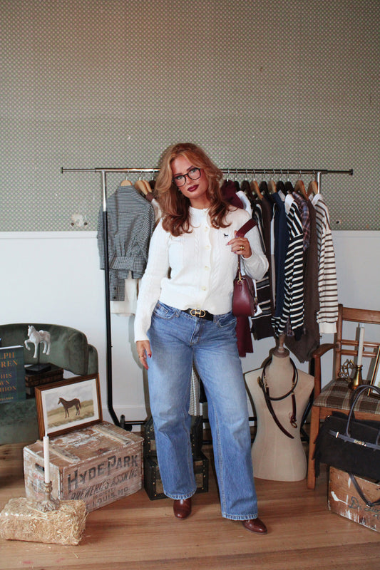 The Cavelier Cardigan - White