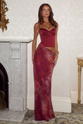 Load image into Gallery viewer, The Juliette Wine Blossom Dress
