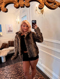 Load image into Gallery viewer, Bambi Faux Fur Jacket — Spotted Chocolate.
