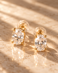 Load image into Gallery viewer, Émeraude Oval Studs
