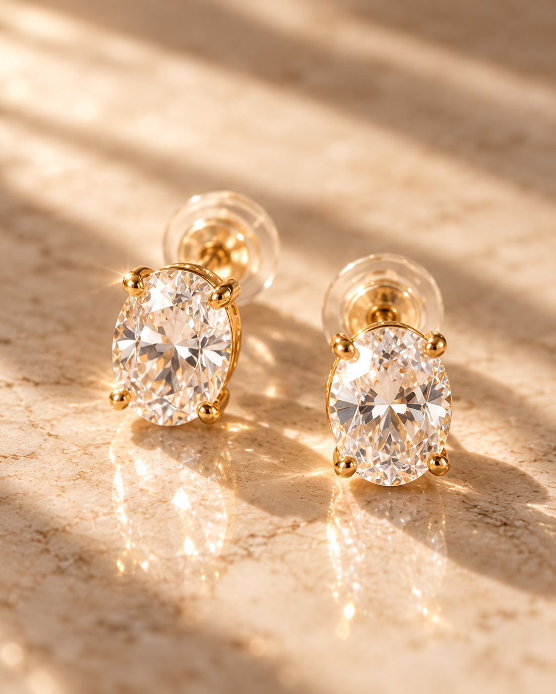 Émeraude Oval Studs