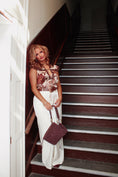 Load image into Gallery viewer, Clarette Wide Leg Trousers - Ivory  Satin
