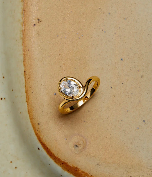 Bianco Nero Statement Ring