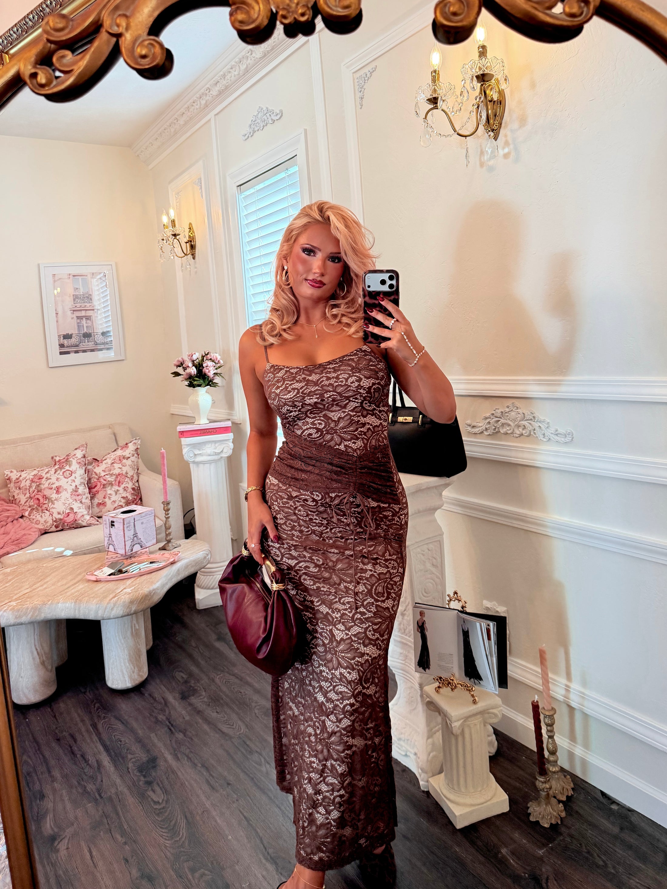 The Arabella Lace Midi Dress