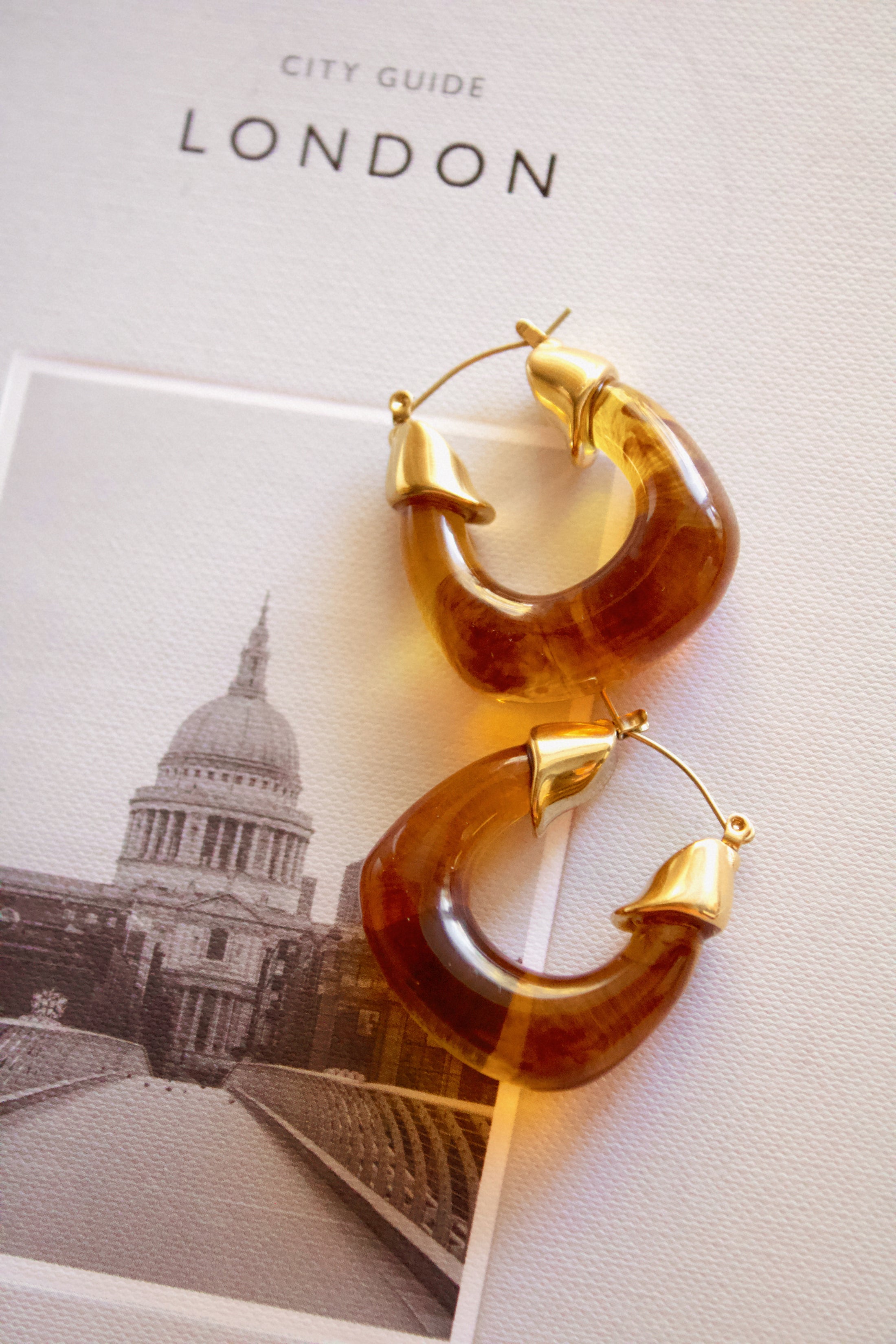 The Mayfair Amber Hoops