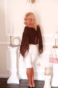 Load image into Gallery viewer, The Lustré Fringe Poncho – Cocoa
