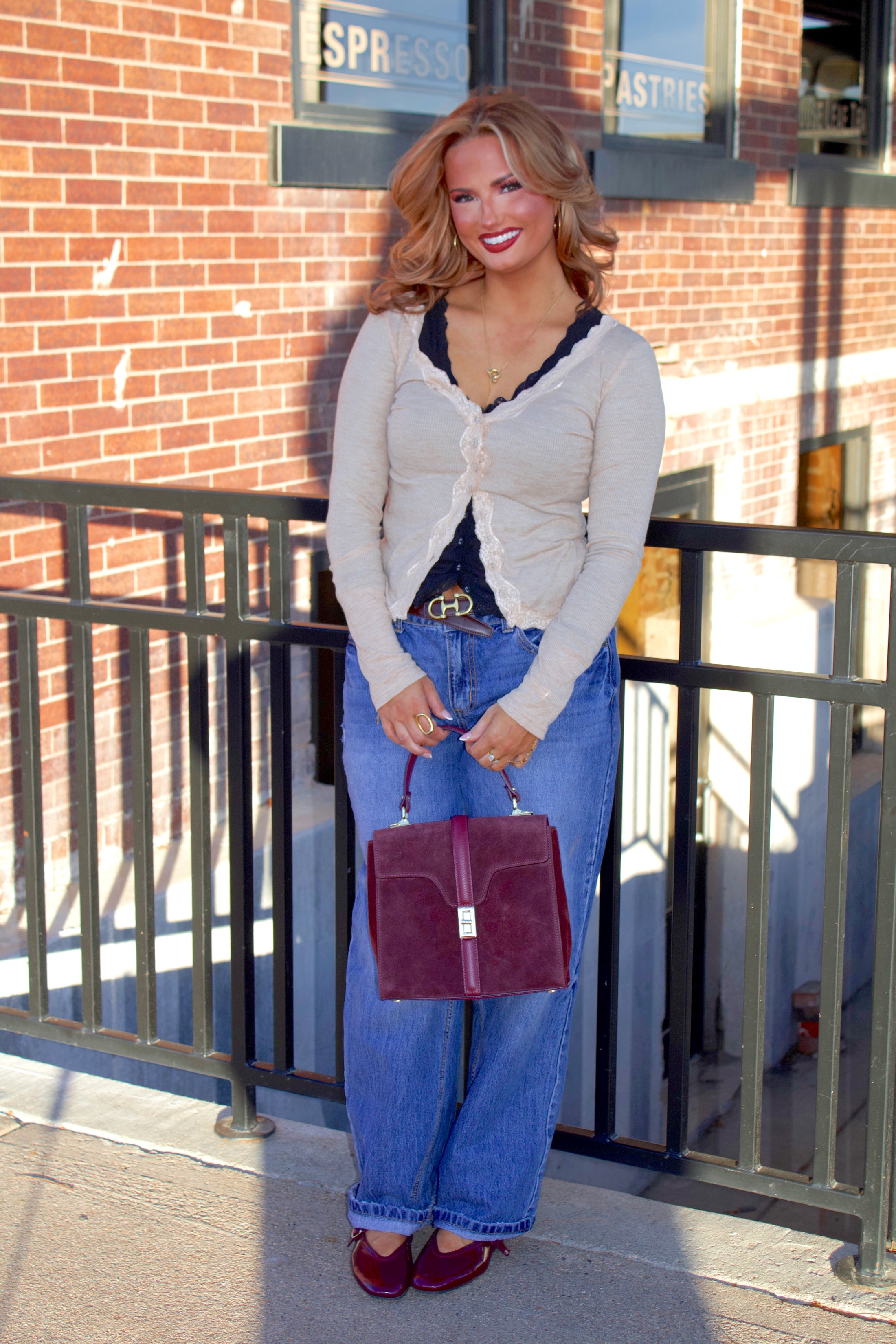 The Folklore Lace Top - Oatmeal