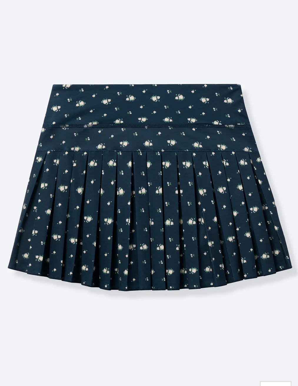 Midnight Blossoms Pleated Skort