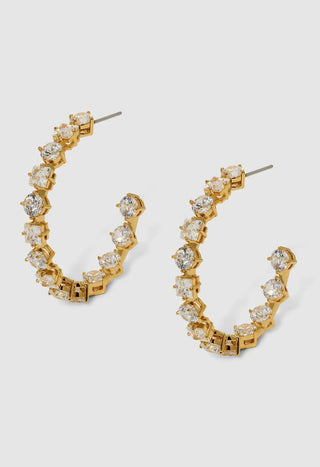 Lucia Pattern C Hoop Earrings
