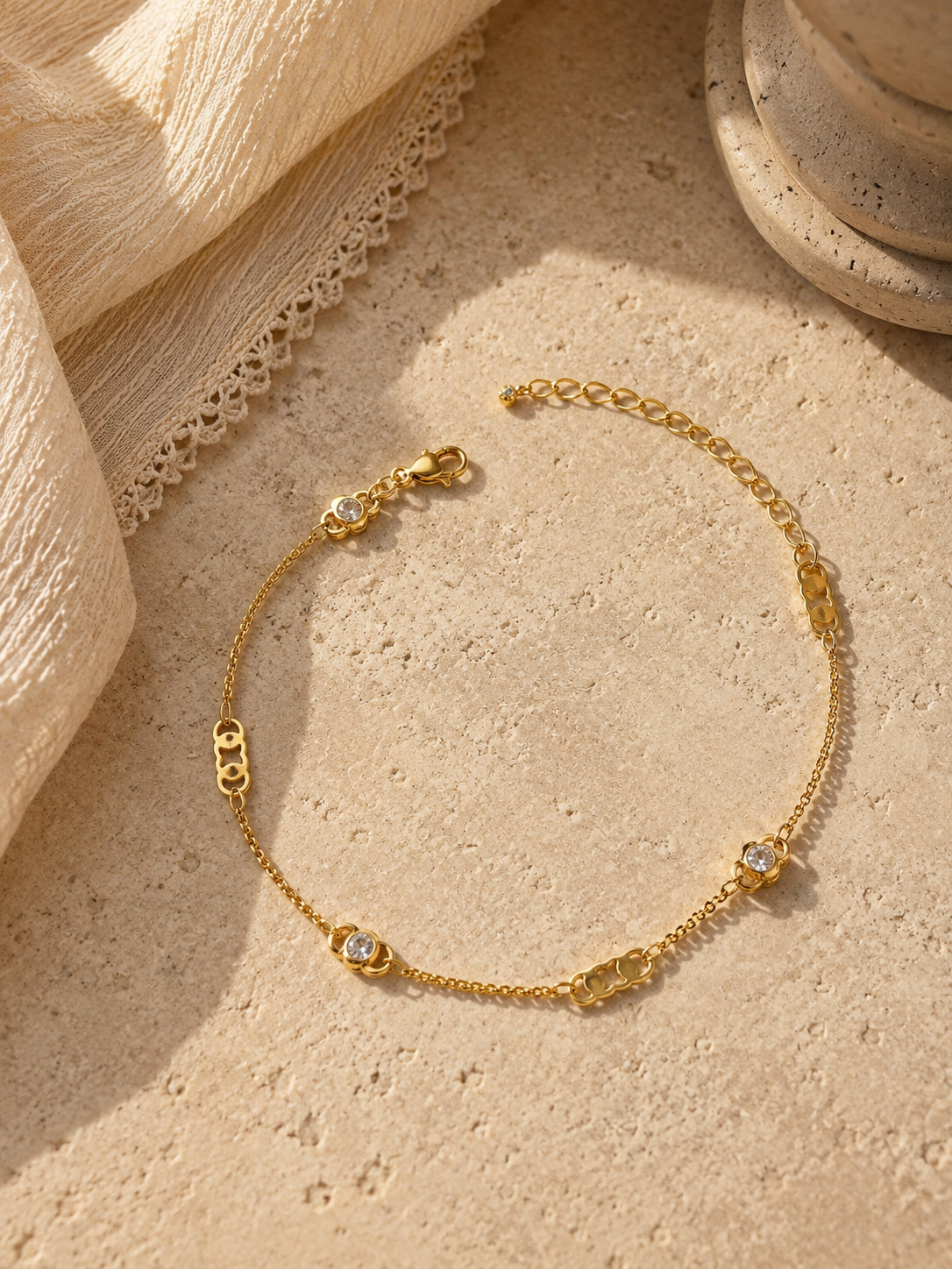 The Montaigne Crystal Anklet