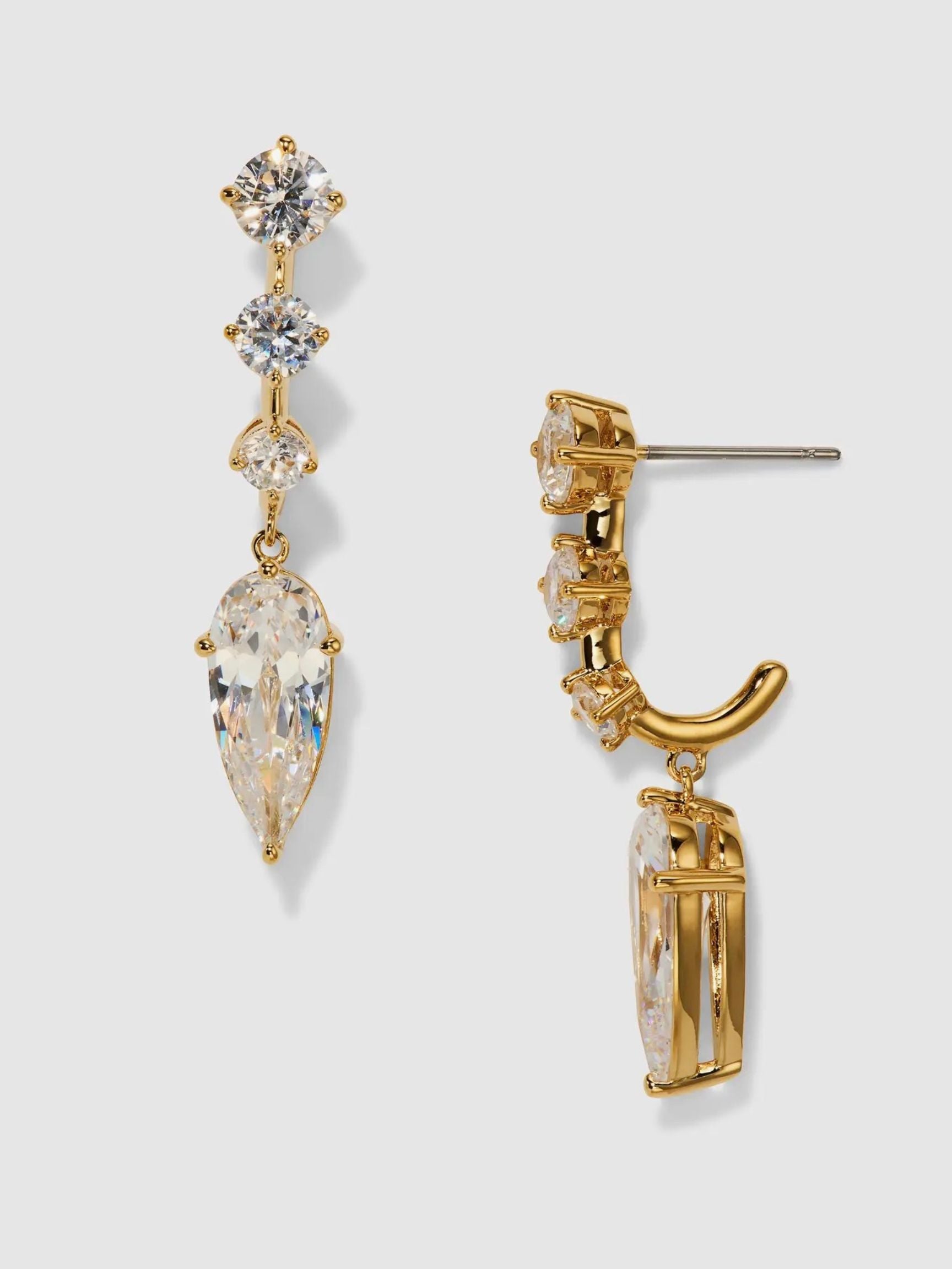 Lucia J Hoop Drop Earrings