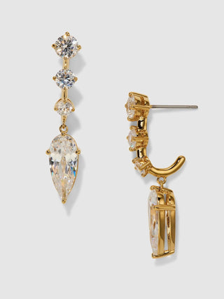 Lucia J Hoop Drop Earrings