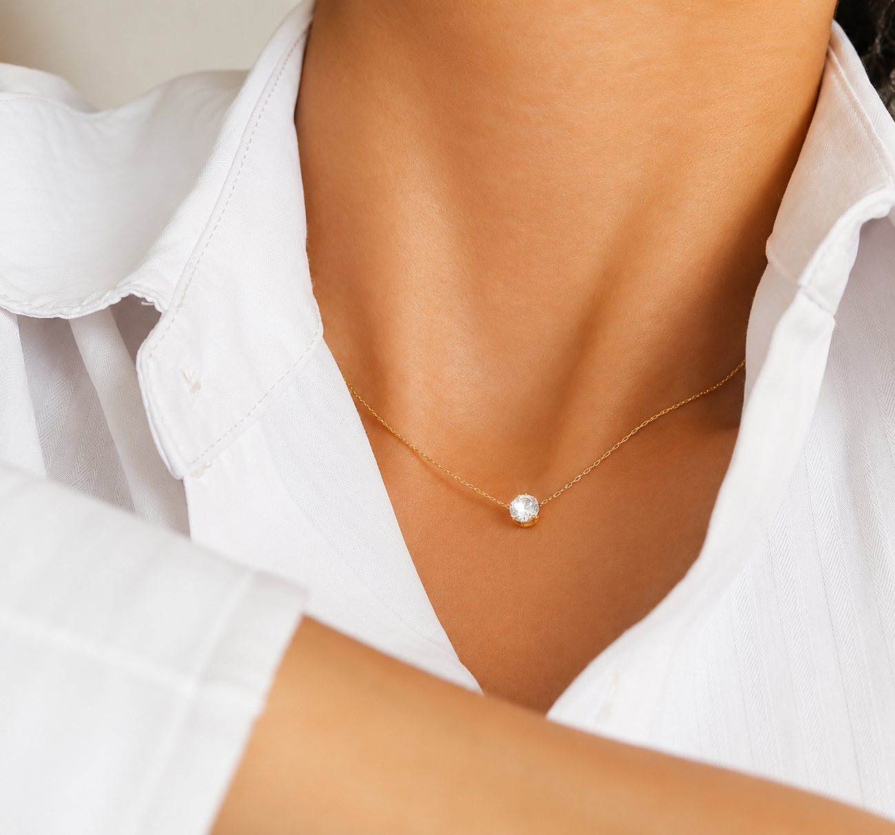The Margot Solitaire Necklace