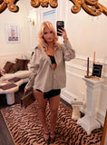 Load image into Gallery viewer, Stevie Oversized Shirt — Taupe
