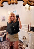 Load image into Gallery viewer, Margot Cape Cardigan — Charcoal
